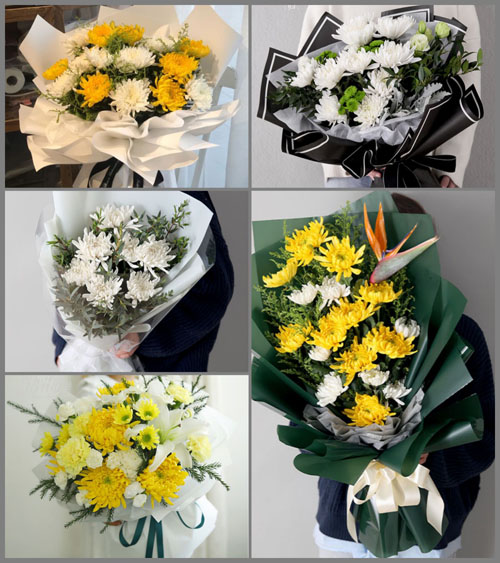 广东梅州市五华县河东镇黄泥寨村白事花束代送